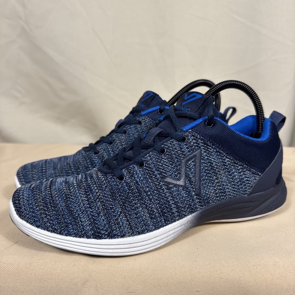 Vionic Adley Women’s 9 Navy Blue Knit Walking Shoes Orthotic Support Sneakers